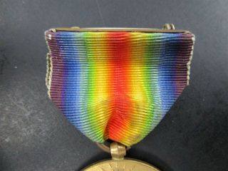 Antique 1914 - 1919 U.  S.  WWI Victory Medal The Great War for Civilization w Ribbon 3