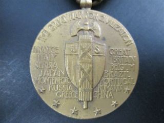 Antique 1914 - 1919 U.  S.  WWI Victory Medal The Great War for Civilization w Ribbon 5