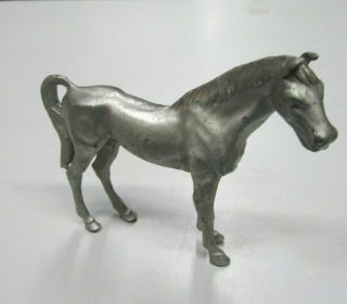 Vintage Rawcliffe Pewter Horse Figurine,  3.  5 " In Length,  3 " Tall