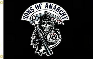 Sons Of Anarchy Black Flying Flag 3ft X 5ft Banner