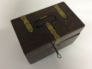 Antique 17th Century Walnut Veneered Box.