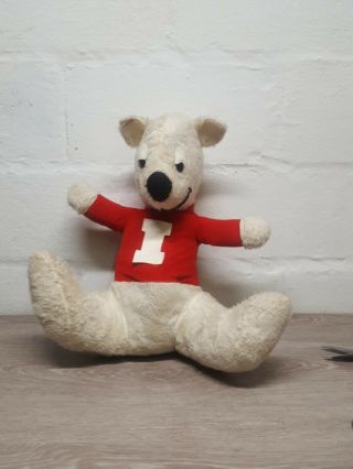 Vintage Antique Icee Bear Polar Stuffed Plush Mascot