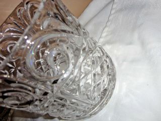 VINTAGE HEAVY LEAD CRYSTAL GLASS CANDY COOKIE JAR CANISTER WITH LID 6