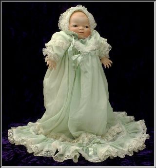 Vtg Grace S.  Putnam Bye Lo Baby Doll Bisque Head 12  Cloth Body 1920 