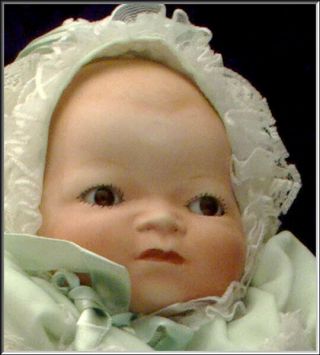 Vtg Grace S.  Putnam Bye Lo Baby Doll Bisque Head 12  Cloth Body 1920 ' s Germany 2
