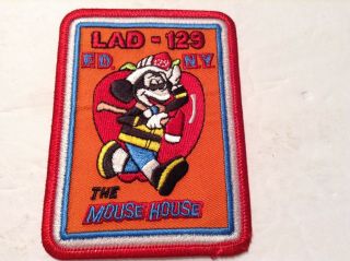Fdny York City Fire Department Ladder 129 " The Mouse House " Patch