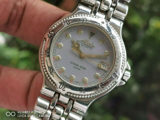 Mido Ocean star 8257 Diver ' s 200M Quartz Men ' s watch vintage Swiss Made 4