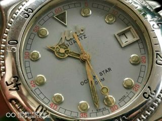 Mido Ocean star 8257 Diver ' s 200M Quartz Men ' s watch vintage Swiss Made 7