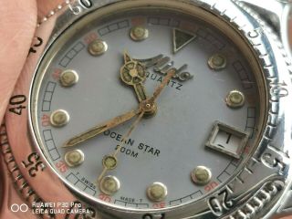 Mido Ocean star 8257 Diver ' s 200M Quartz Men ' s watch vintage Swiss Made 8