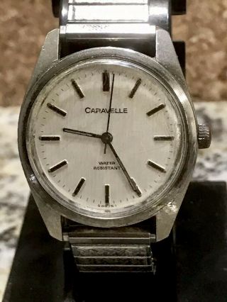 Vintage Caravelle By Bulova Engraved Swiss Made Men’s Chronometer Watch Running