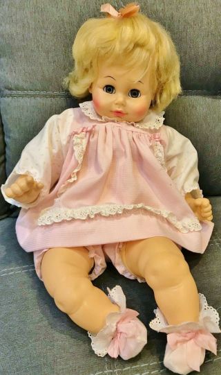 Vintage 1974 Horsman Big 25 " Lifesize Softee Baby Doll All Crier