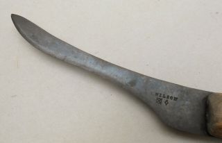 Antique I Wilson Trade Era Carbon Steel Skinning Knife Heavily Sharpened 3