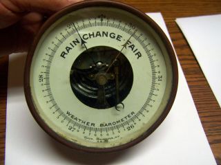 Vintage Old Antique Tycos Brass Weather Barometer York A Rare One Here L@@k