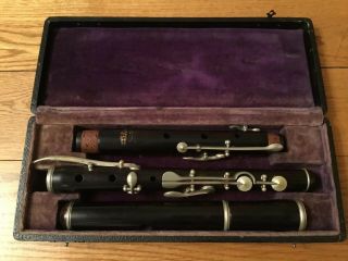 Antique 8 Key Flute Marked G.  Litz & Co.  Prague Paris Czechoslovakia With Case