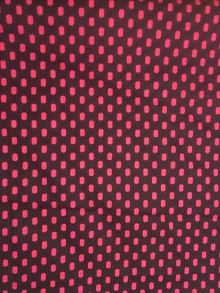 Vintage Hot Pink & Black Cotton Shirting Or Quilting Cotton Fabric 3,  Yards