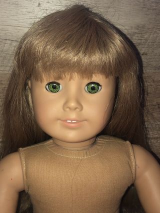 American Girl Doll Blonde Hair Green Eyes Pleasant Company