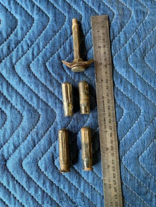 Antique Car Parts Brass Tire Stem And Cover