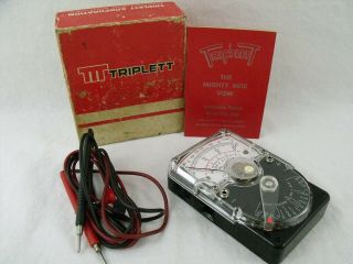 Triplett Model 310 Vom Meter Made In Usa Volts Amps Ohms