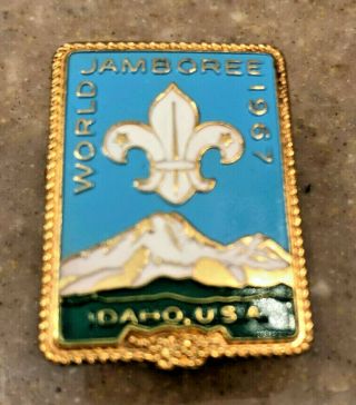 Vintage 1967 Boy Scout World Jamboree Idaho Lapel,  Hat,  Tie Tac Pin