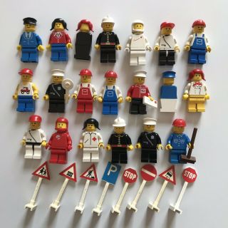 Bundle Vintage Lego Classic 70s 80s Town Minifigures & Accessories