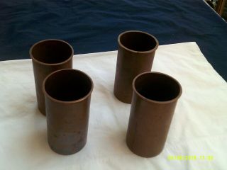 Vintage Set Of (4) Solid Copper Drinking Cups