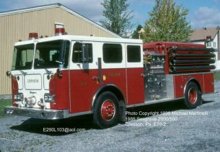 Cresson Pa 1988 Seagrave Pumper Fire Apparatus Slide