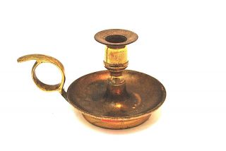 Vintage Brass Handheld Standing Candle Holder