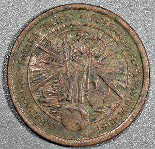 1915 Pan Pacific International Expo Medal Token Peerless Check Writers A1071