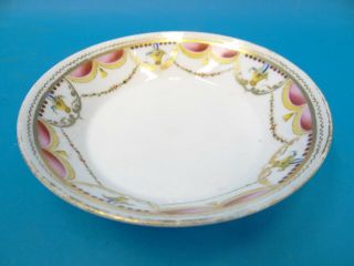 Antique Old Meissen Pink Floral Bouquet Small Bowl Fine China Dish Kitchenware 4