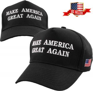 Us Make America Great Again Donald Trump Hat Cap Black Republican Embroidered