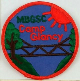 Moccasin Bend Council Girl Scout Patch Camp Glancy 3 " Nos Marion County Tn Mbgsc