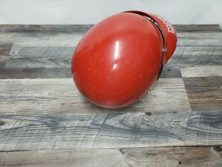 Vintage Maxon Red Helmet With Visor & Face Shield A.  T.  V.  Blue & White Striped sm 6