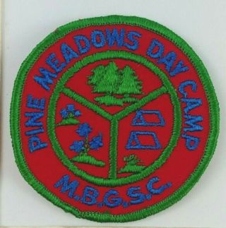 Moccasin Bend Council Girl Scout Patch Pine Meadows Day Camp 3 " Nos Summer