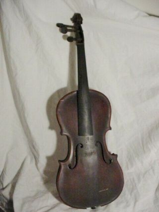 Antique Vintage Violin For Restoration Or Parts No Label