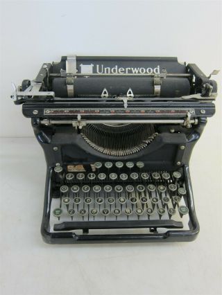 Antique Vintage Retro Underwood 11 Typewriter 23 For Display / Restoration