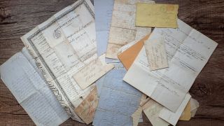 Circa 1870 Handwritten Letters Archive Frenchman Emigrates To Usa Waterbury Ct
