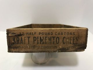 Vintage Pimento Cheese Crate Wooden Box Kraft Chicago