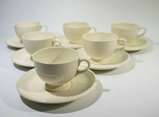 6 Antique Wedgwood of Etruria & Barlaston Edme Pattern Cups & Saucers. 3