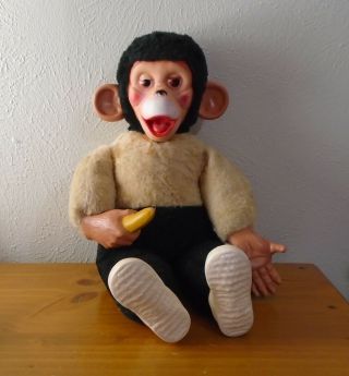 20 " Vintage Mr Bim Stuffed Animal Monkey Banana Zippy Zip Chimp Toy