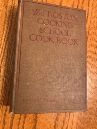 The Boston Cooking School Cook Book - 1937 - Antique - Fannie Farmer - Hardcover - Sh