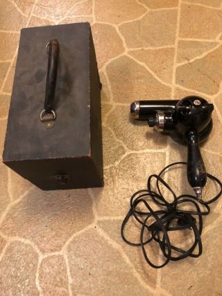 Antique Shelton Electric Hair Dryer Ny Chicago W Box 1900s Steampunk