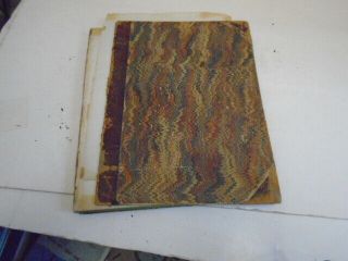 Manuscript Book on Mill Wheels & various Recipes 1860s Albany Bookseller Label 2