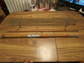 Vintage Horrocks Ibbotson Utica Bamboo Fishing Rod / Pole Usa 66 