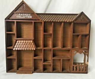 Vintage Doll House Shaped Shadow Box Victorian Wall Mount Miniatures Display