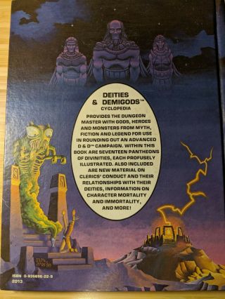 Vintage 1980 Dungeons & Dragons Advanced Deities & Demigods Book 1st Edition 3