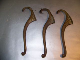 Antique Coat Hooks Cast Iron About 8 1/2 Inches