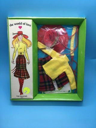 Hasbro World Of Love Gaucho Outfit From 1972 Doll Clothing Nrfb Vintage Mod
