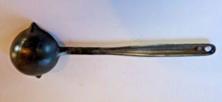 Vintage Cast Iron Ladle.  12 5/8 " Long X 3 " In Diameter X 1 1/2 " Deep