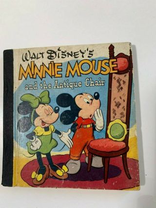 Walt Disney´s Minnie Mouse And The Antique Chair 1948 Whitman Publishing