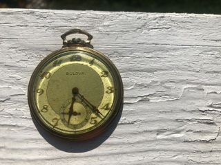 Antique Bulova 17 Jewel Pocket Watch 10k Rolled Gold Plate Runner
